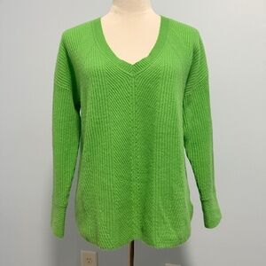 Pure Collection 100% Cashmere Long Sleeve Green Sweater‎ Size 6